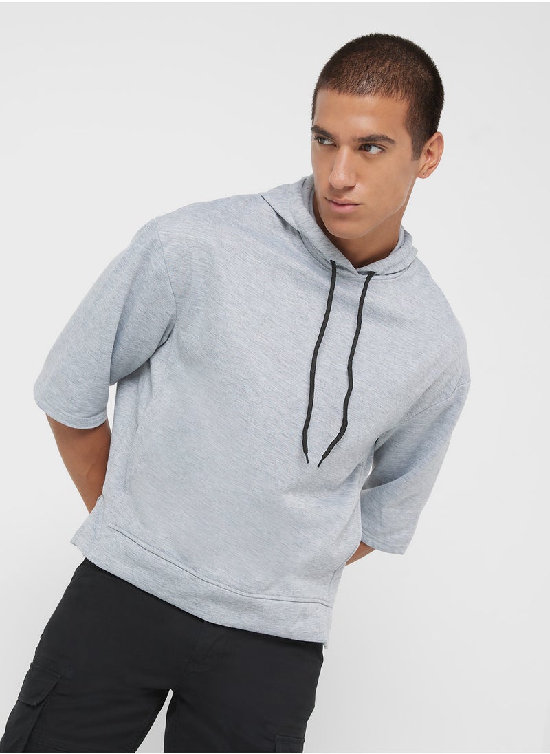 Seventy Five Basics هودي كبير بأكمام قصيرة  - Image 1