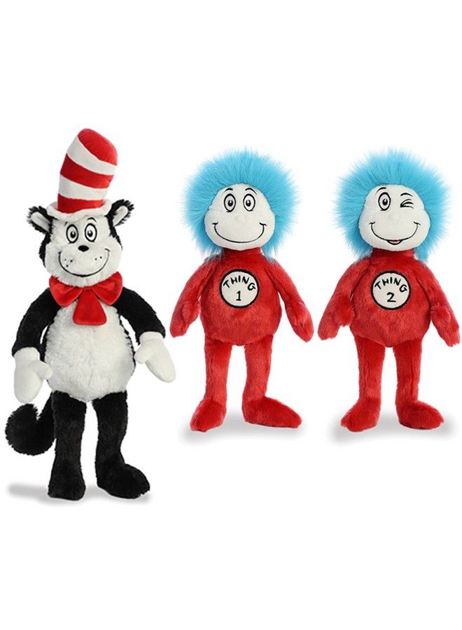 AURORA Plush Bundle Of 3 20" Cat In The Hat And 12" Thing 1 & 12" Thing 2  - Image 1