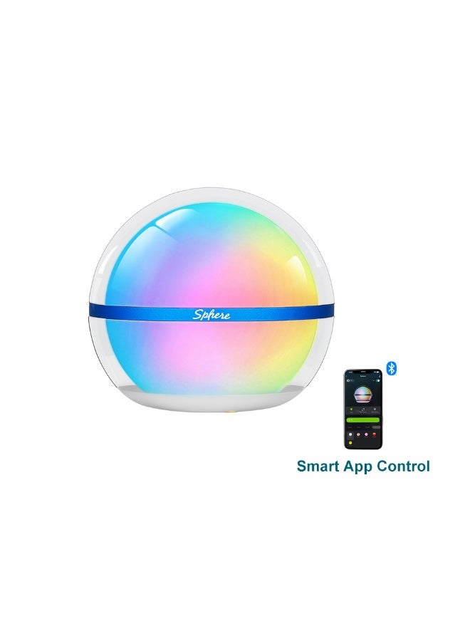 أولايت Olight Sphere ضوء محيطي، مصباح مزاجي محمول RGB، فانوس LED ذكي مع تحكم بالتطبيق، 75 لومن، بطارية قابلة للشحن 700mAh للتخييم، الديكور، الفناء - Image 1