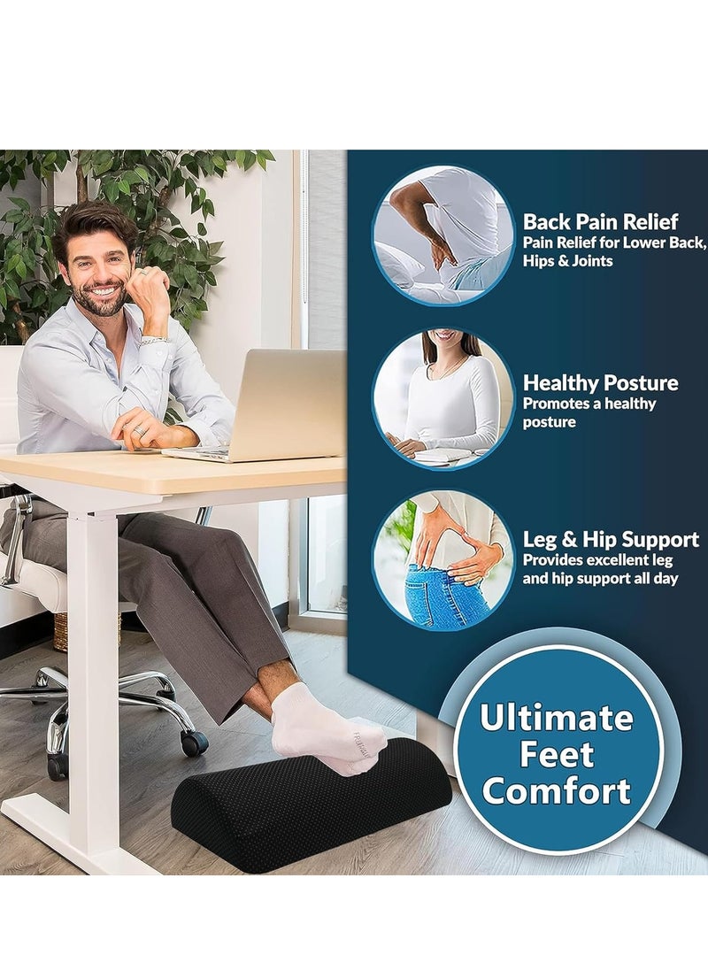Generic - Half Moon Pillow Foot Rest Cushion Memory Foam Feet Stool Ergonomic Foot Resting for Relieve Leg, Foot, Hip, Ankle and Joint Pain - Image 1