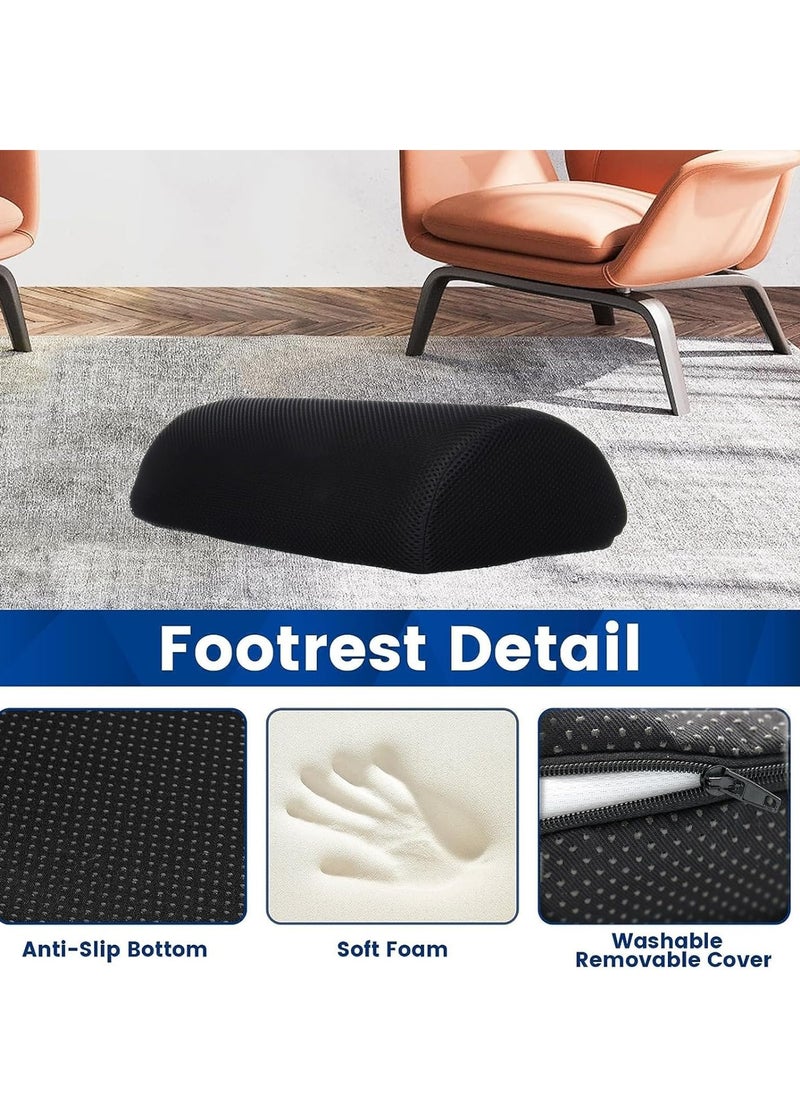 Generic - Half Moon Pillow Foot Rest Cushion Memory Foam Feet Stool Ergonomic Foot Resting for Relieve Leg, Foot, Hip, Ankle and Joint Pain - Image 1