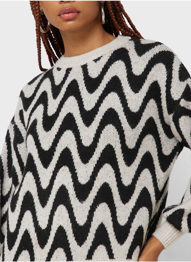 ONLY - Crew Neck Knitted Sweater - Image 1