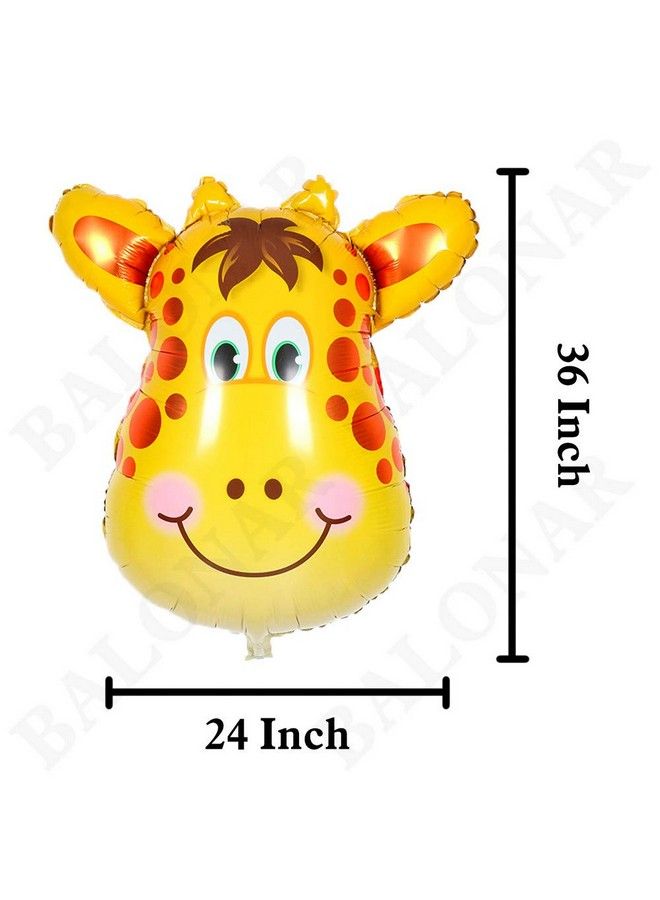 BALONAR 5Pcs 32 Inch Tiger Lion Zebra Monkey Graffe Foil Balloons Animal Balloons For Child Birthday Party Supplies Cute Baby Shower Decorations  - Image 5
