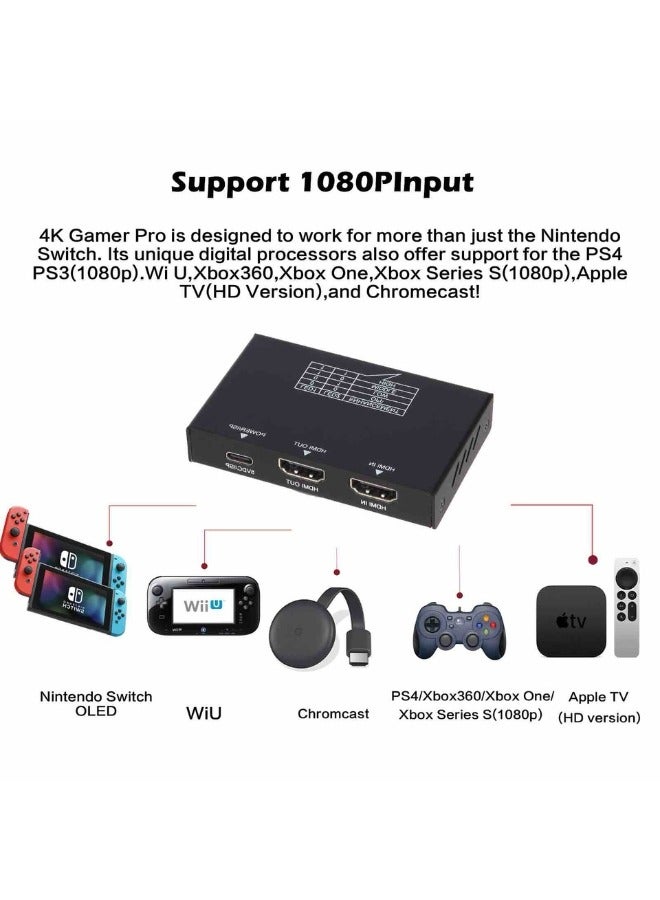 إكس أل تي جهاز ترقية HDMI 4K 1080P إلى 4K لوحدة تحكم ألعاب الفيديو - Image 5