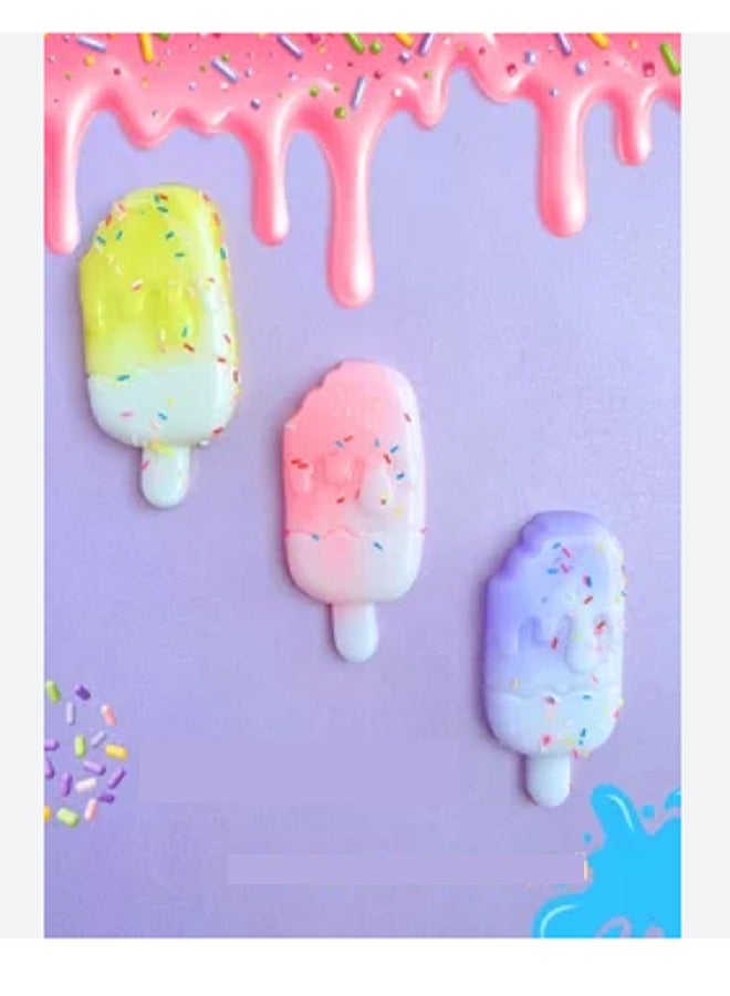 سكويشي ألعاب الآيس كريم الإسفنجية، ألعاب الضغط العائلية، ألعاب الآيس كريم الإسفنجية اللطيفة لتخفيف التوتر (أرجواني/أبيض) - Image 2
