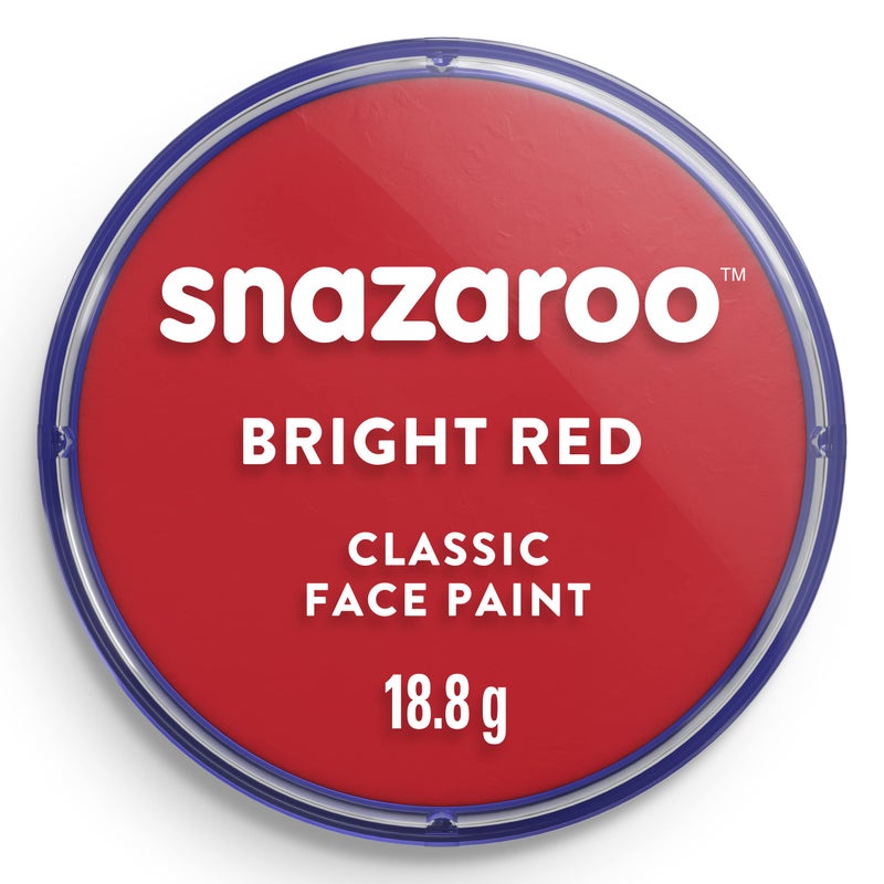 Snazaroo Classic Face and Body Paint, 18.8g (0.66-oz) Pot, Bright Red - Image 1