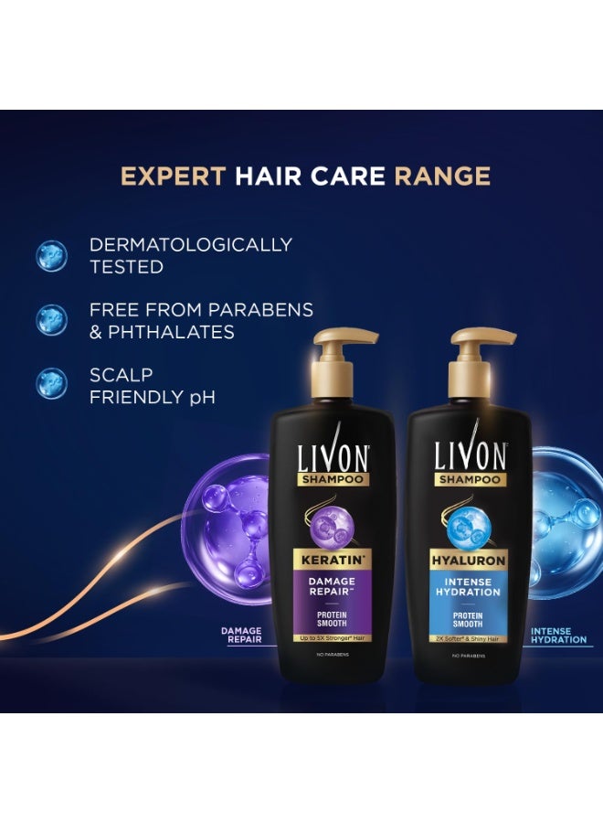 ليفون شامبو ليفون هيالورون للنساء والرجال | يرطب الشعر الجاف والباهت | 2x شعر ناعم ولامع | خالي من البارابين | 650 مل - Image 4