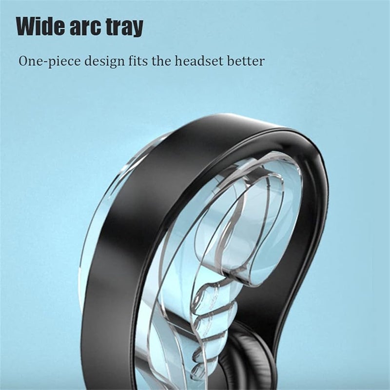 حامل سماعات رأس عالمي مع قاعدة سميكة قابلة للفصل حامل عرض مكتبي أسود - Image 3