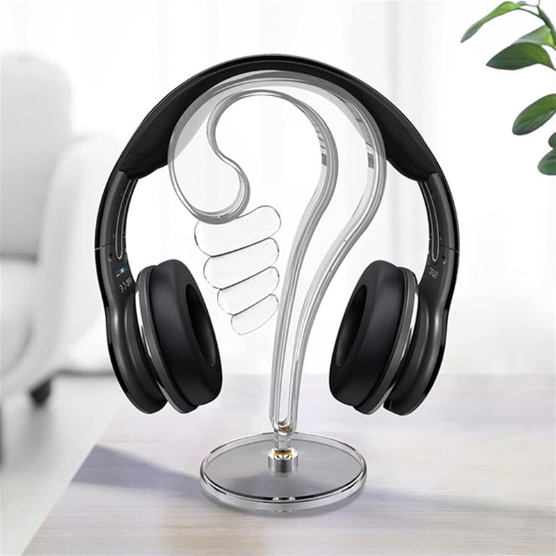 حامل سماعات رأس عالمي مع قاعدة سميكة قابلة للفصل حامل عرض مكتبي أسود - Image 1