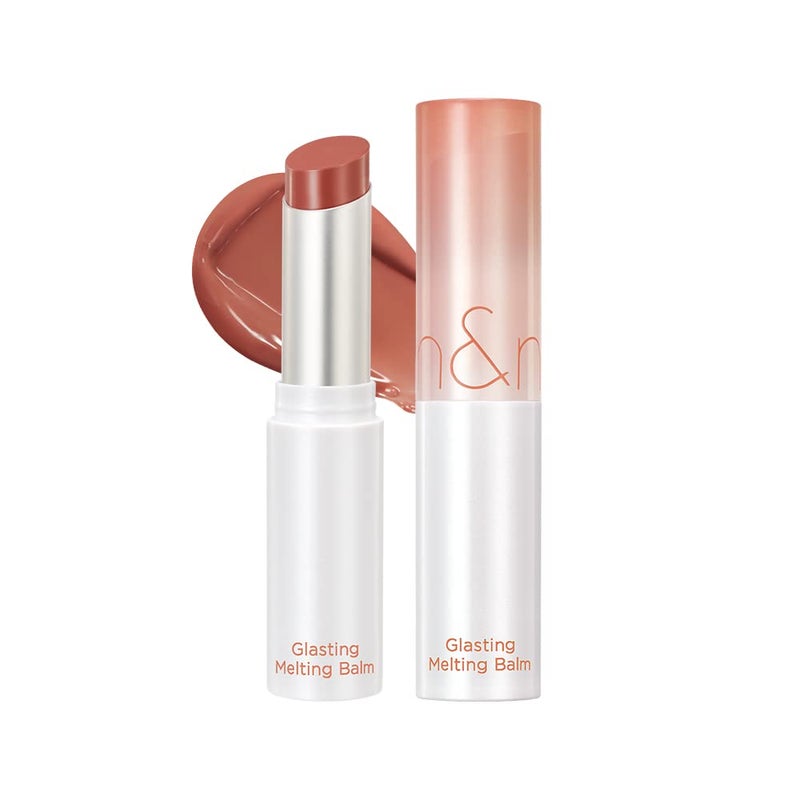 rom&nd GLASTING MELTING BALM 05 Nougat Sand | K-Beauty Juicy Lip Glow for Plump, Hydrated Lips & Buildable MLBB Color - Image 1