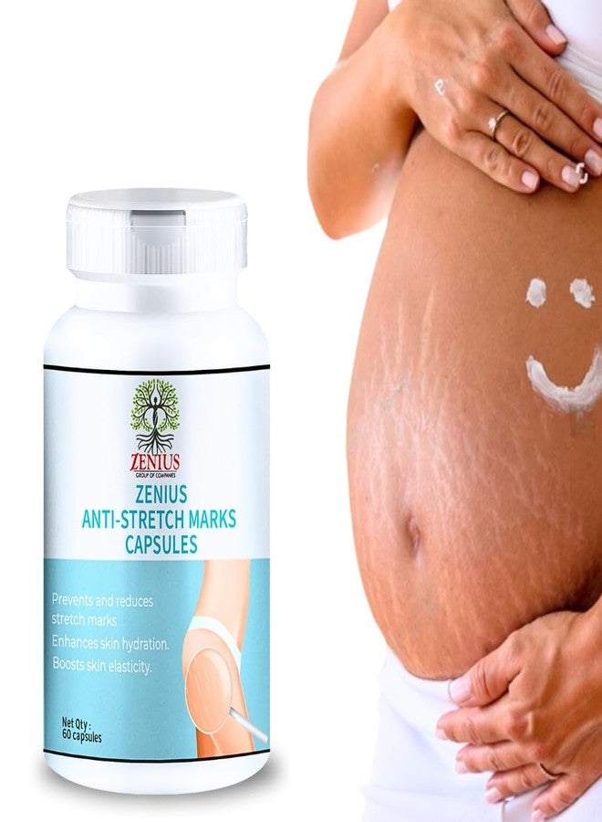 ZENIUS Stretch Marks Removal Capsule For Stretch Marks for Women & Men and Natural Body Butter | For Skin Elasticity, Healing & Stretch Marks Removal - 60 Capsules - Image 1
