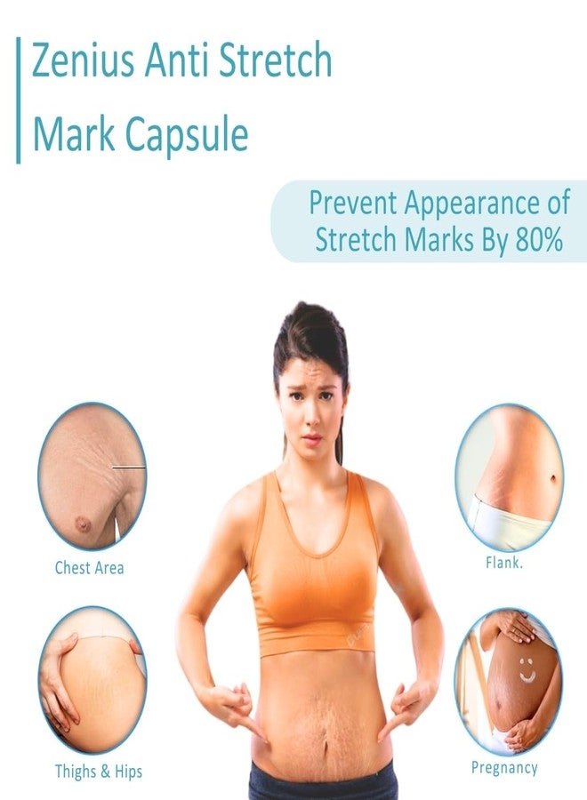 ZENIUS Stretch Marks Removal Capsule For Stretch Marks for Women & Men and Natural Body Butter | For Skin Elasticity, Healing & Stretch Marks Removal - 60 Capsules - Image 2