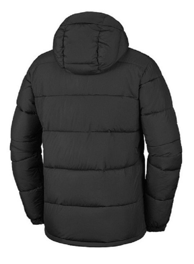 عام جاكيت بامب اسود بسوسته وكابيشو قابل للإزالة - Image 2