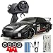 HTURCCOP 124 RC Drift 24GHz with LED Light Race Car Toys for Boys and Girls Aged 6 Speed Adjustable up to 23KmH HighSpeed RC Racing Cars Toy Gift for Boys Girls Black - Image 2