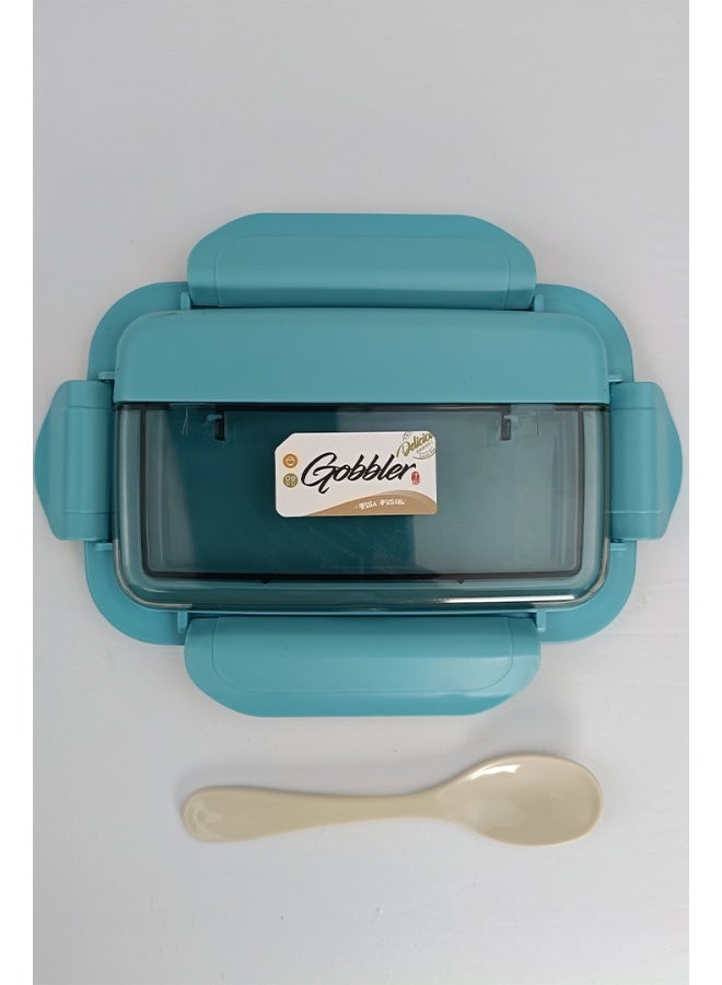 Toshionics Lunch Box 1.1L – 2 Layer – Leakproof, BPA-Free, 3 Compartments, Spoon Included – For Kids & Adults – Ideal for School, Office, Travel, Home – 20x12x6 cm - Image 4