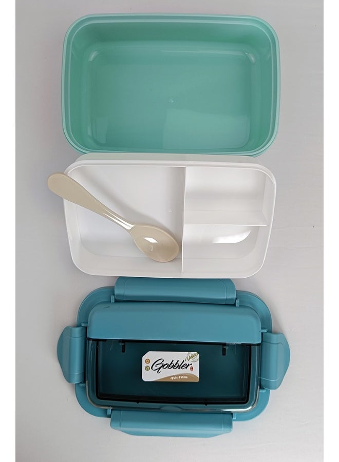 Toshionics Lunch Box 1.1L – 2 Layer – Leakproof, BPA-Free, 3 Compartments, Spoon Included – For Kids & Adults – Ideal for School, Office, Travel, Home – 20x12x6 cm - Image 3