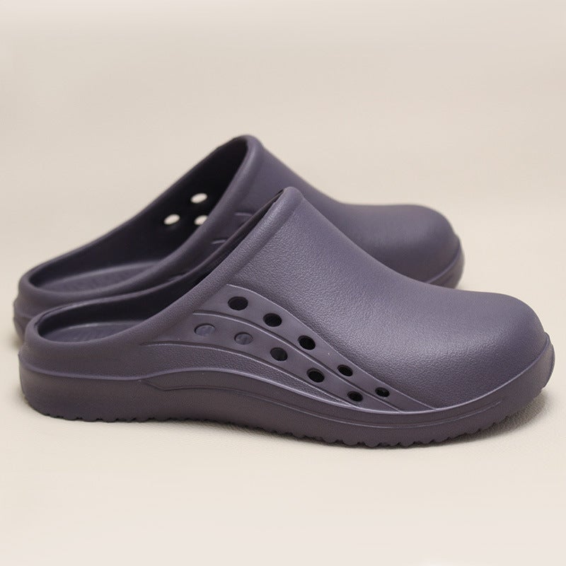 Surgical Slippers Special Shoes for Operation Room Medical Work Shoes Home Slippers Beach Shoes Indoor Slippers gray purple 