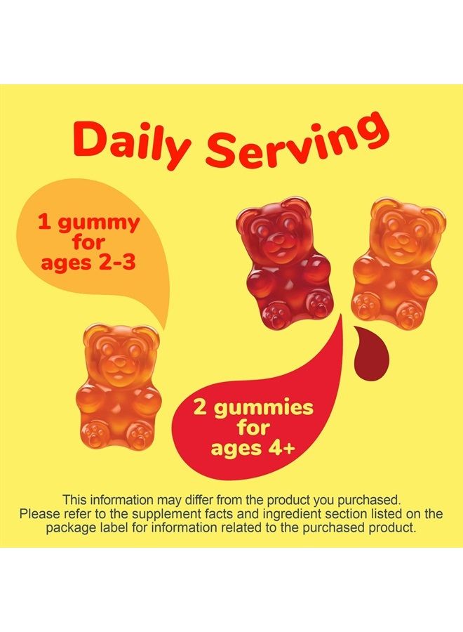 Lil Critters فيتامينات متعددة للأطفال من Gummy Vites Daily Multivitamins بنكهة الفاكهة مع فيتامين C وD، إمداد لمدة 95-190 يومًا، 190 قطعة 