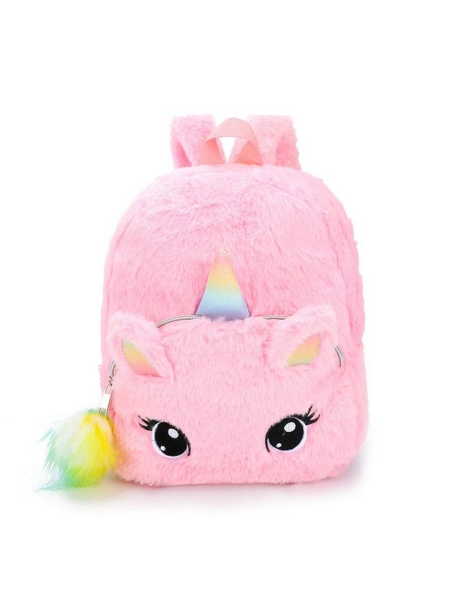 Tickles Beutiful Eyes Unicorn Soft Stuffed Plush Backpack For Kids Girls School Picnic Vacation Birthday Gift (Color: Pink; Size: 30 Cm)  - Image 1