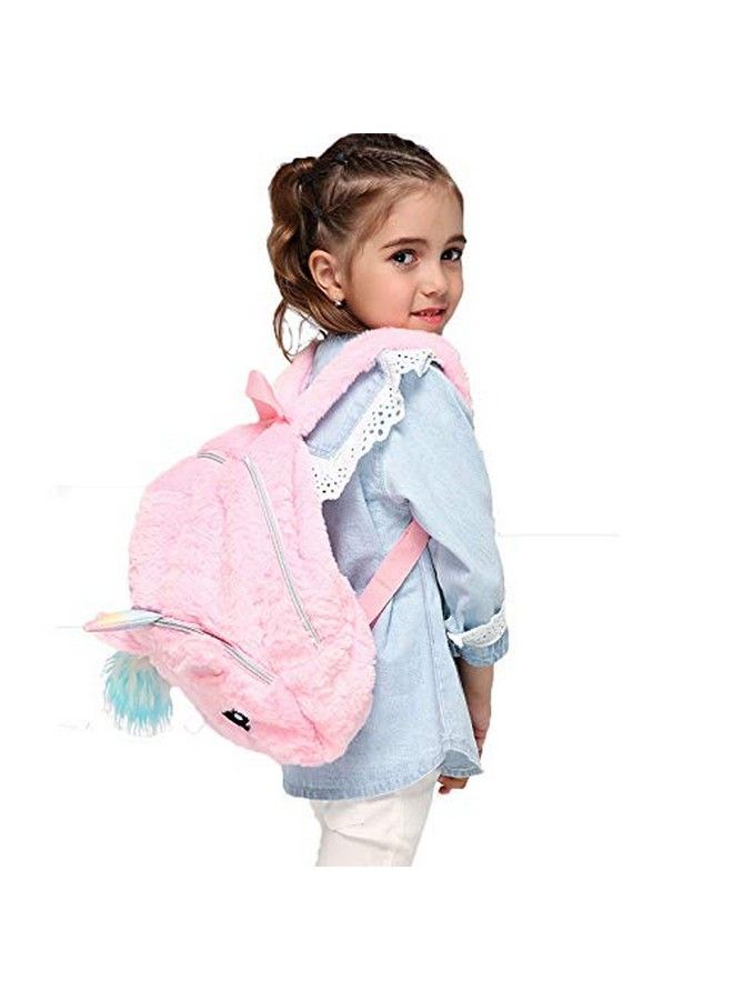 Tickles Beutiful Eyes Unicorn Soft Stuffed Plush Backpack For Kids Girls School Picnic Vacation Birthday Gift (Color: Pink; Size: 30 Cm)  - Image 5