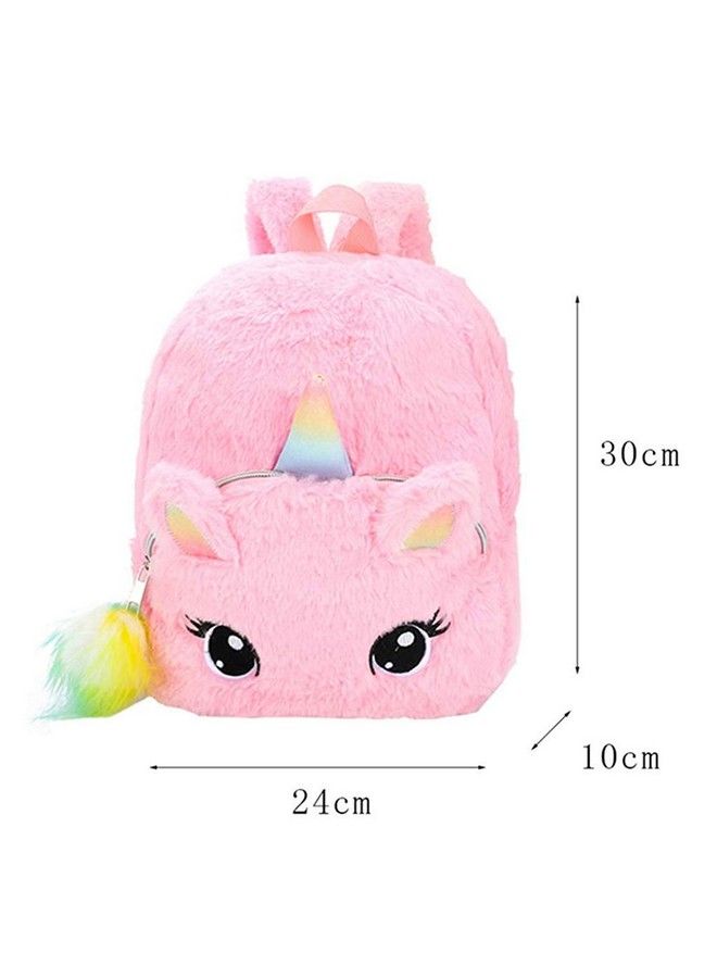 Tickles Beutiful Eyes Unicorn Soft Stuffed Plush Backpack For Kids Girls School Picnic Vacation Birthday Gift (Color: Pink; Size: 30 Cm)  - Image 3