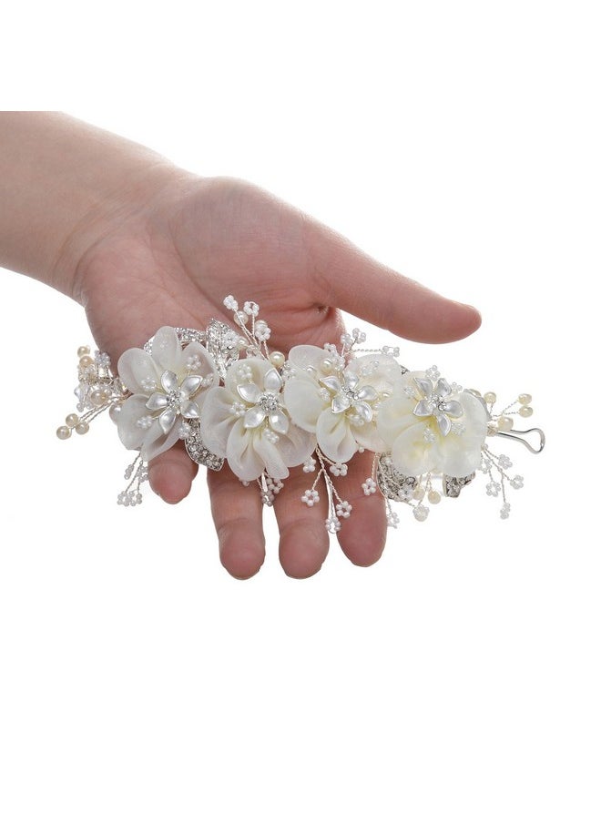 SWEETV Flower Bridal Headbands Ivorywedding Headpieces Hair Bands Jewelry Hair Accessories For Women Brides  - Image 5