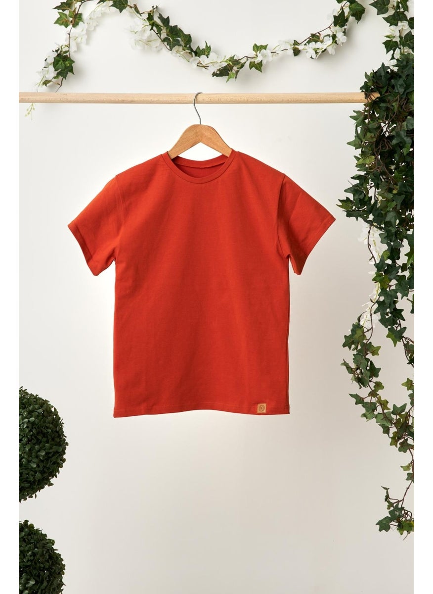 Babygiz Tile Girl's Short Sleeve Crew Neck Anti-Sweat, Comfortable Cotton Combed T-Shirt  - Image 1
