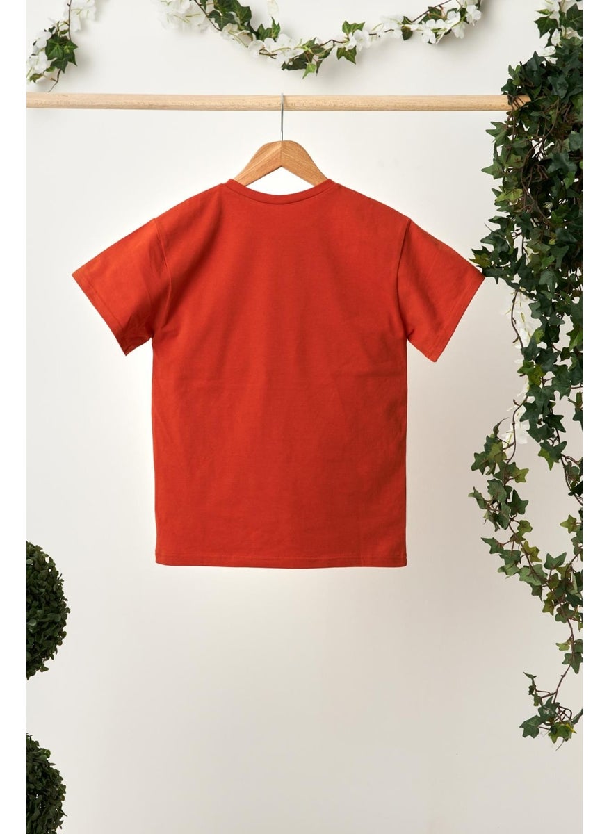 Babygiz Tile Girl's Short Sleeve Crew Neck Anti-Sweat, Comfortable Cotton Combed T-Shirt  - Image 2