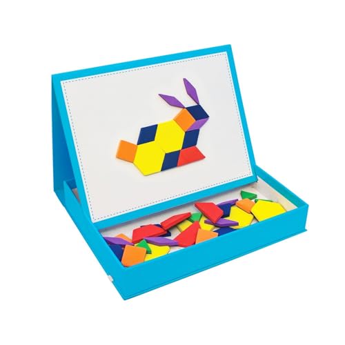 Junior Learning Rainbow Pattern Blocks Magnetic Assorted Colors 100 Pieces - Image 1
