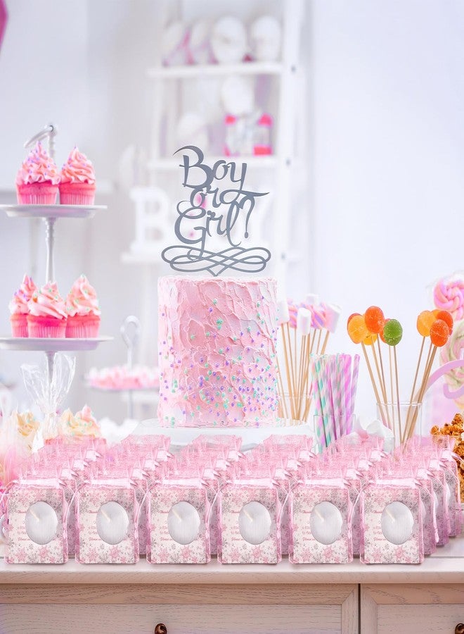 MTLEE 60 Sets Baby Shower Party Favors for Guests Baby Shower Gifts Tea Lights Candles with Thank Tags and Return Gift Bags for Birthday Gender Reveal Party Supplies(White,Snowflake) - Image 5