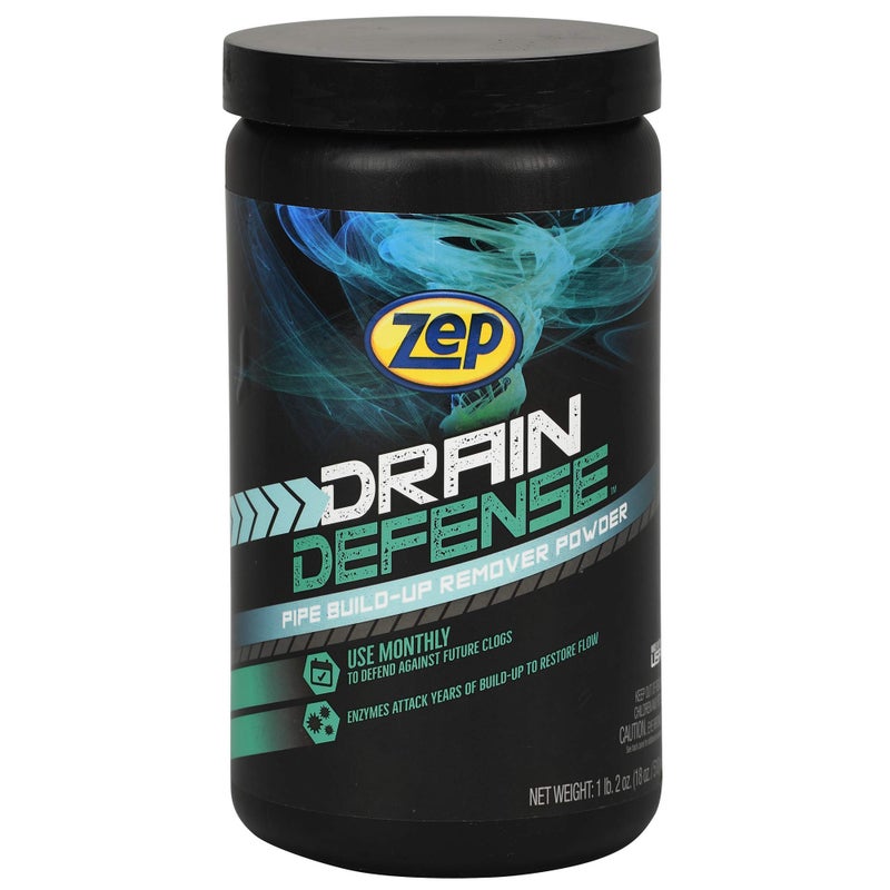 Zep Drain Defense Enzymatic Drain Cleaner Powder - 18 Ounces - ZDC16 - Safe for Pipes and Septic Systems, Pack of 1, white - Image 1