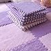 Typutomi 12pcs Plush Puzzle Foam Floor Mat Soft Thicken Fluffy Interlocking Square Foam Tiles Area Rugs Carpet for Parlor Bedroom Decoration118x118x055inPurplePink - Image 3