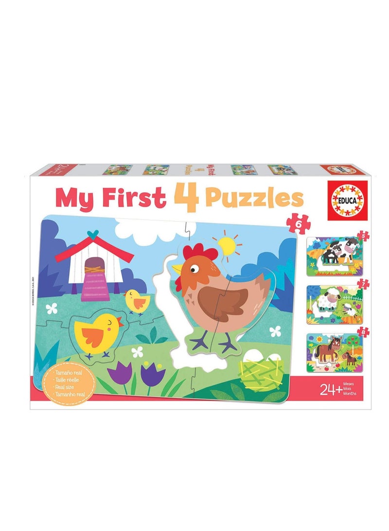 Educa My Farm Mothers & Babies 4 Puzzles - Image 1
