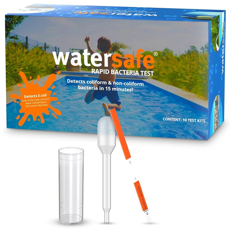 WaterSafe Pool and Spa Rapid Bacteria Test by , Detects Down to 1 Bacteria/μL, including E. coli, Salmonella and More, Pack of 10 - Image 1