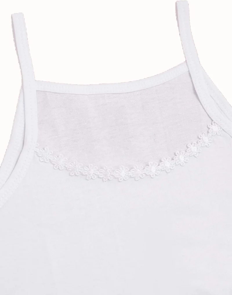 هيبسين راكيب Rival to All 12L Girl's Rope Strap Daisy Collar Undershirt Cotton Undershirt