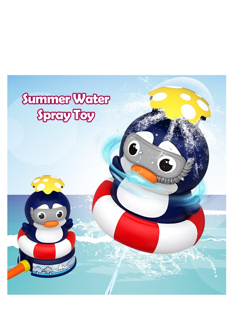 SYOSI - Water Rocket Sprinkler for Kids, Outdoor Games Yard Sprinkler Toy, Water Toys Kids Sprinkler, Sprinkler Rocket Launcher, Summer Fun Sprinkler Rocket for Toddler Ages 3+ Gift Ideas (Penguin) - Image 1