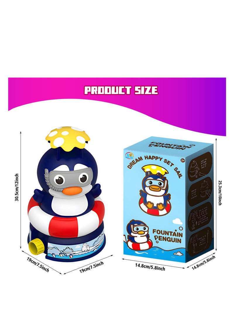 SYOSI - Water Rocket Sprinkler for Kids, Outdoor Games Yard Sprinkler Toy, Water Toys Kids Sprinkler, Sprinkler Rocket Launcher, Summer Fun Sprinkler Rocket for Toddler Ages 3+ Gift Ideas (Penguin) - Image 1