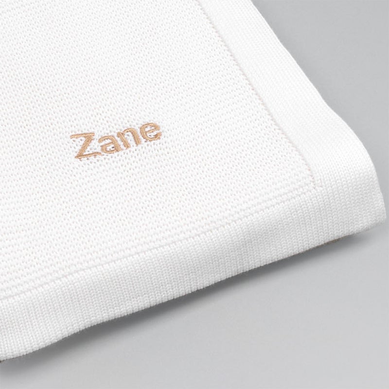 Lovingly Signed Personalized Bamboo Cellular Blanket - White - Image 2