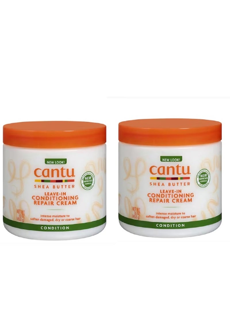 Cantu Shea Butter Leave In Conditioning Repair Cream 453gm Pack of 2 