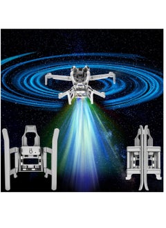 Excefore Colorful Landing Gear for DJI Mini 4 Pro with Flash LED Lights Foldable Extended Landing Legs Protector Kit for DJI Mini 4 Pro Drone Accessories  - Image 1