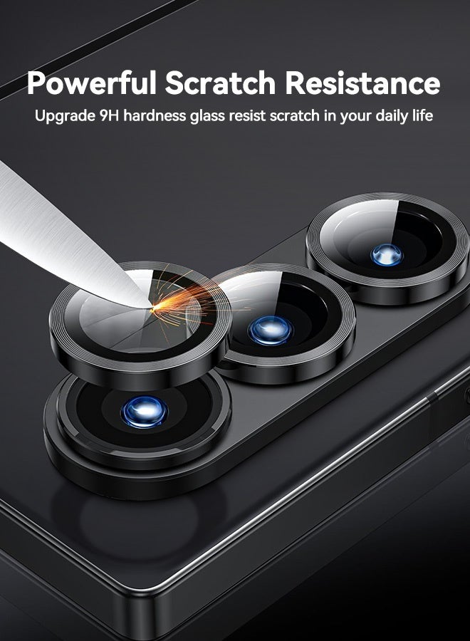 بشكل مختصر واقي عدسة الكاميرا الشفاف من زجاج مقوى بمتانة 9H لسامسونج جالاكسي فولد 7 5G 2025، مضاد للكسر ومقاوم للخدوش. - Image 3