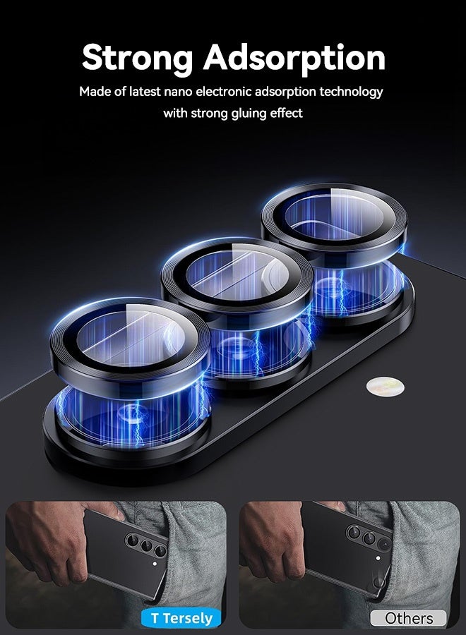 بشكل مختصر واقي عدسة الكاميرا الشفاف من زجاج مقوى بمتانة 9H لسامسونج جالاكسي فولد 7 5G 2025، مضاد للكسر ومقاوم للخدوش. - Image 4