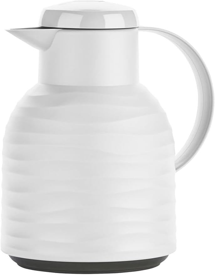 Emsa Samba Wave N4011500 Vacuum Flask 1 Litre Plastic - White - Image 1