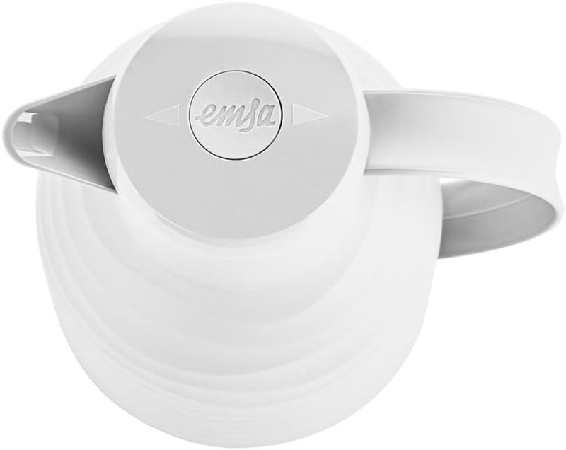 Emsa Samba Wave N4011500 Vacuum Flask 1 Litre Plastic - White - Image 2