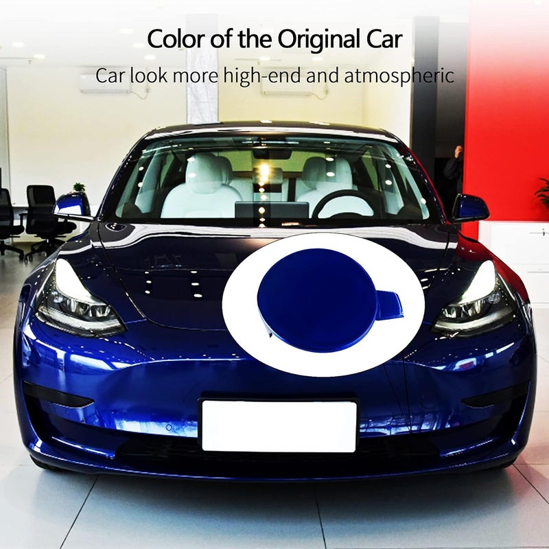 TIKSCIENCE Blue Front Tow Hook Cover for Tesla Model 3 - Image 2
