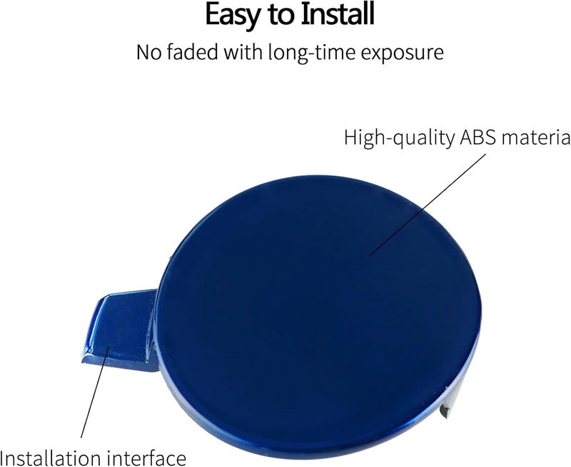 TIKSCIENCE Blue Front Tow Hook Cover for Tesla Model 3 - Image 5