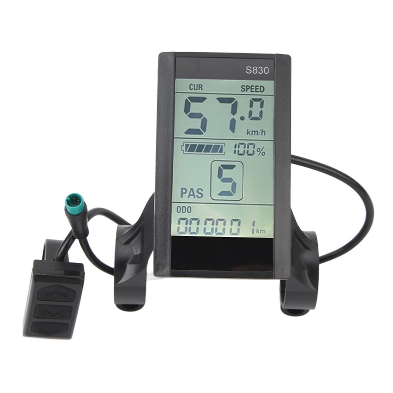 Electric Bike LCD Display Panel 24V 36V 48V LCD S830 Panel with 5Pin Waterproof Connector for Electric Bicycle Electric Scooter - Image 2