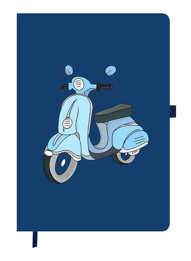 Theodor Designer A5 Thick Blue Hardcover Notebook Vespa - Image 1