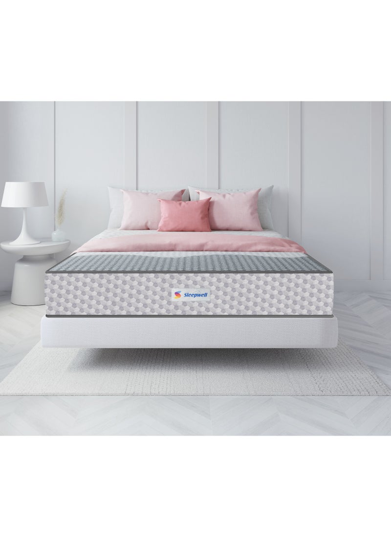 Sleepwell Ortho Pro Profiled Foam 10 Night Trial Impressions Cool Gel Memory Foam and Hybrid Pocket Spring Mattress Best for Spine Balance Mattress  - Image 1