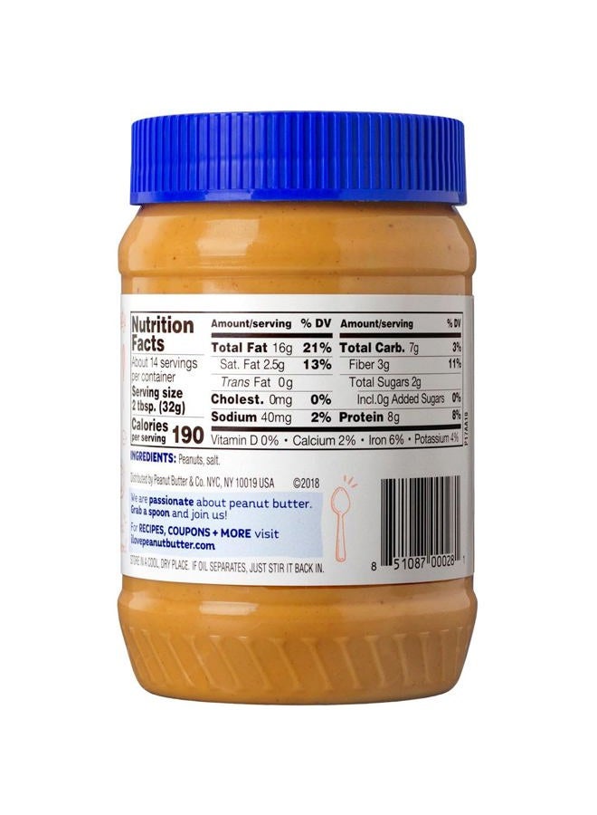 Peanut Butter & Co. Old Fashioned Crunchy Peanut Butter, Non-GMO, Gluten Free, Vegan, No Sugar Added, 16 Ounce (Pack of 1) - Image 2